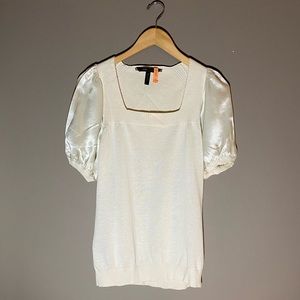 BCBGMaxAzria silk & knit blouse - size L